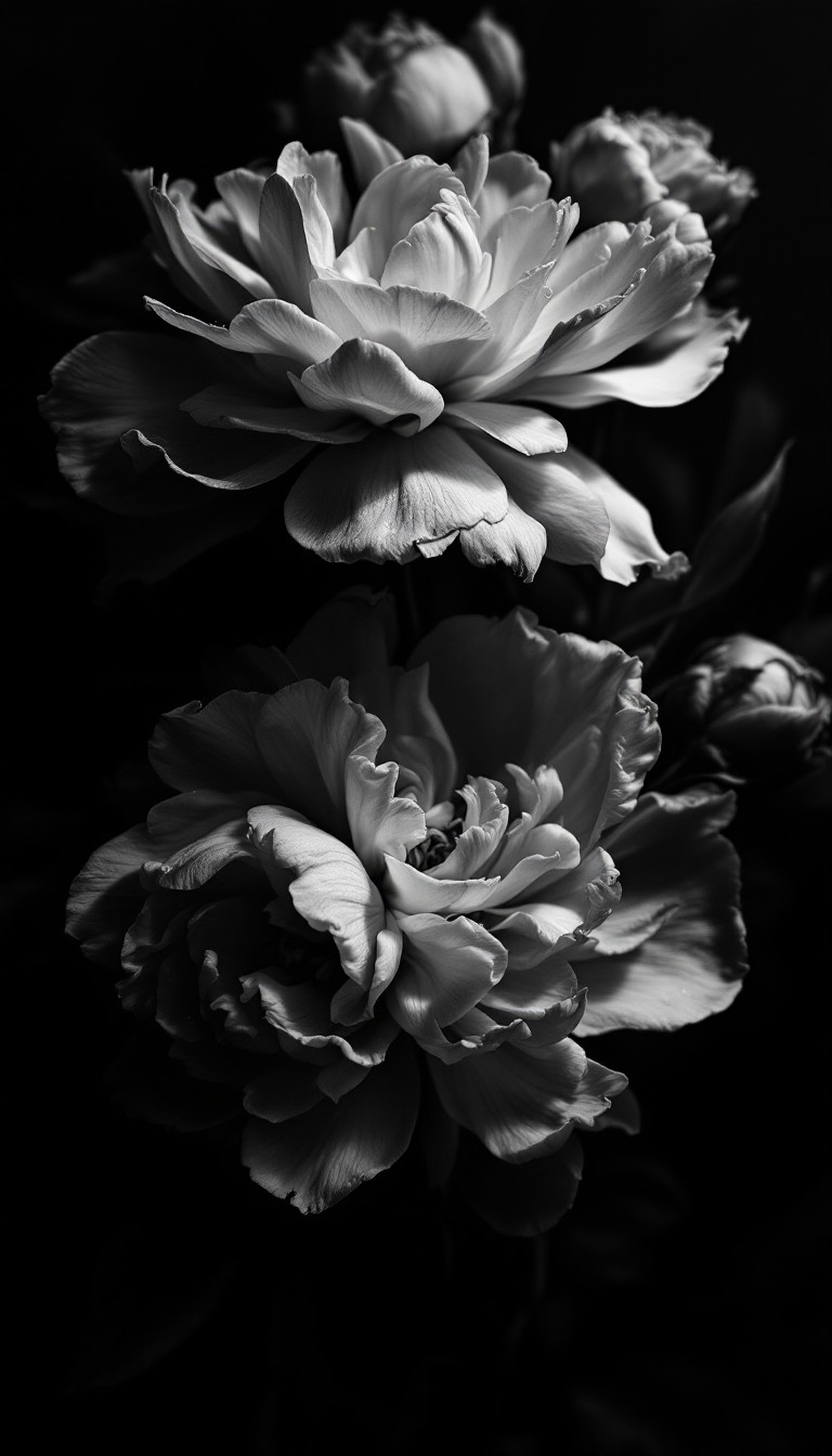 Dramatic Floweers Free Dramatic Floral Elegance Image - Flowers, Monochrome, Botanical ...