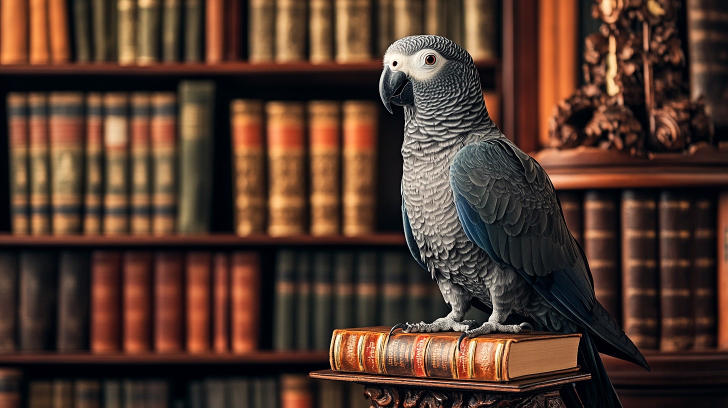 Free Parrot in Library Photo - Parrot, Library, Books | Download at ...