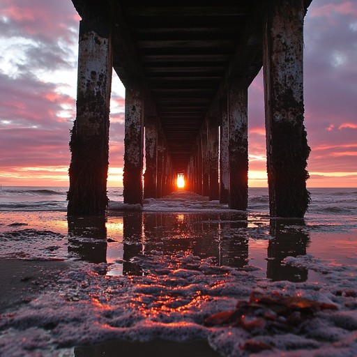 Free Sunset under pier Image - Sunset, Beach, Pier | Download at StockCake