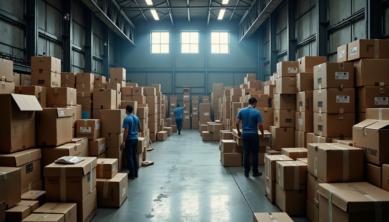 Sorting Scene Free Sorting Through Chaos Image - Warehouse, Boxes, Logistics ...