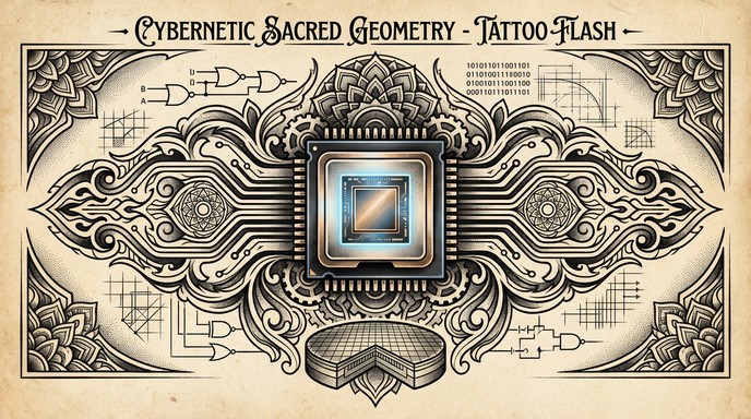 Free Cybernetic Sacred Geometry Image - Technology, Tattoo, Processor ...