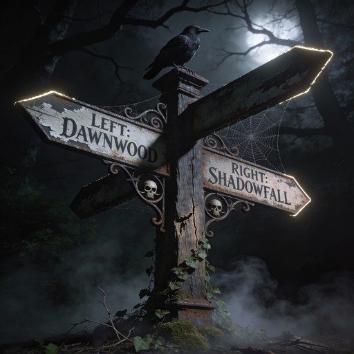 Free Moonlit Gothic Signpost Image - Gothic, Moonlight, Crossroads ...