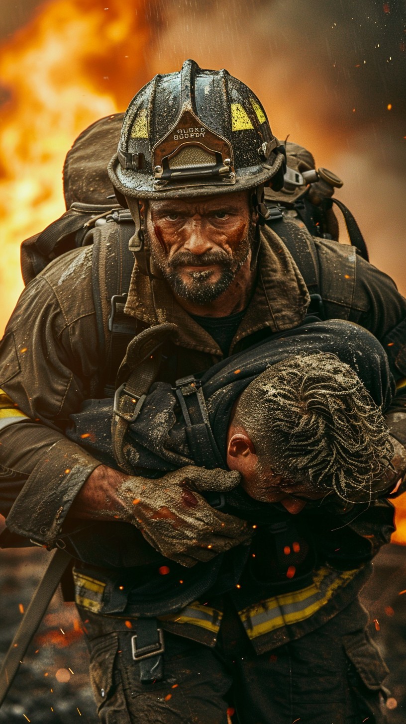 Free Heroic Firefighter Rescue Image - Firefighter, Rescue, Fire ...