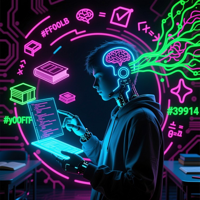 Knowledge Futuristic Free Futuristic Knowledge Circuit Image - Cyberpunk, Education, Neon ...