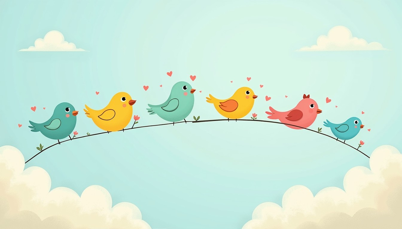 Free Colorful Bird Friends Image - Birds, Colorful, Cartoon | Download ...