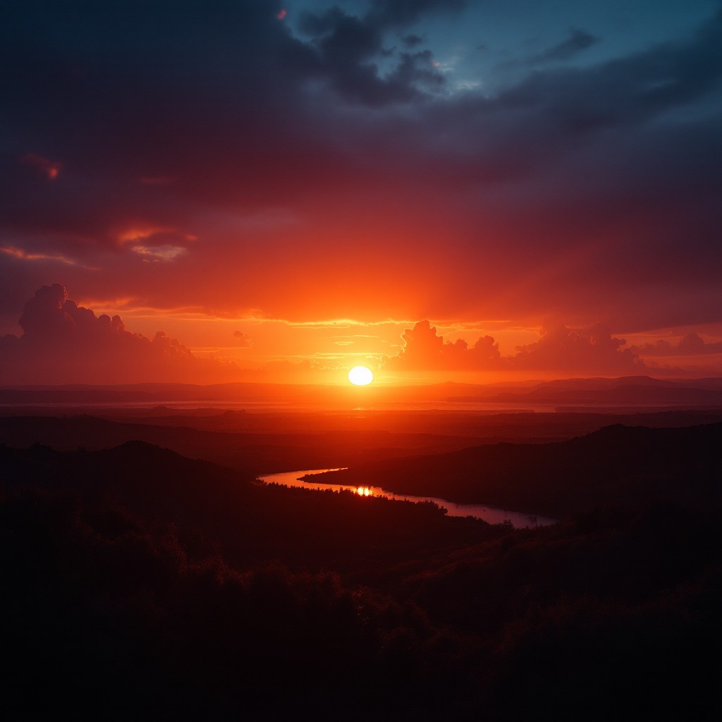Free Radiant River Sunset Image - Sunset, Golden, Cinematic | Download ...