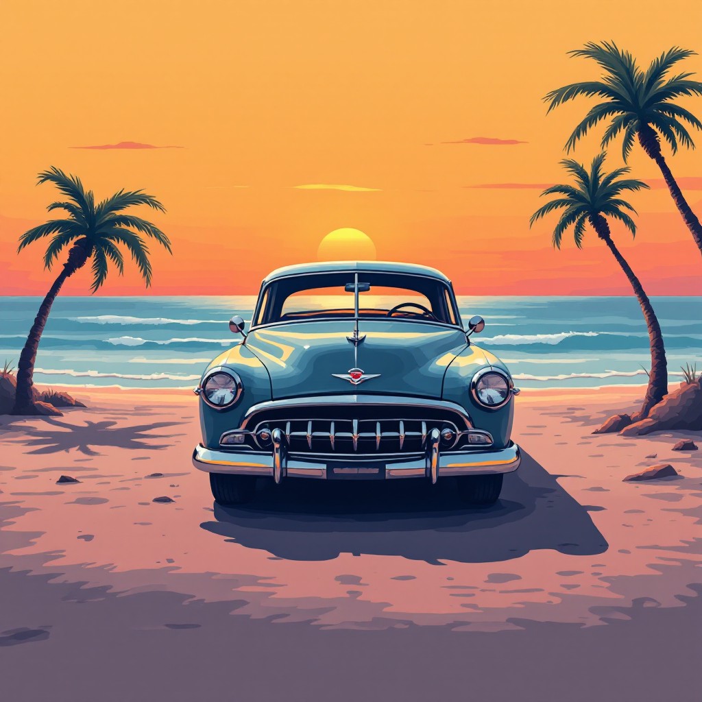 Free Sunset Beach Cruiser Image - Vintage, Sunset, Beach | Download at ...