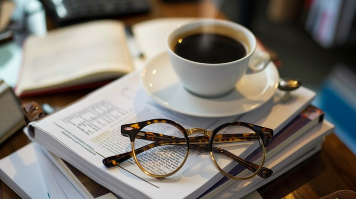 Coffee Study Glass Free Cozy study setup Image - Café, Books, Coffee | Download at StockCake