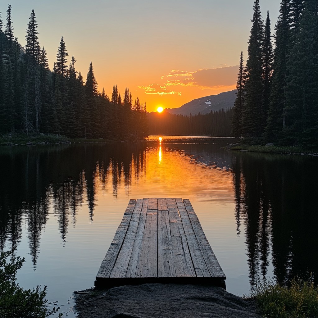 Free Sunset Lake View Image - Sunset, Lake, Forest | Download at StockCake