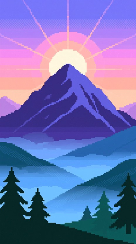 Free Dawn Valley Journey Image - Pixel, Retro, Giant | Download at ...