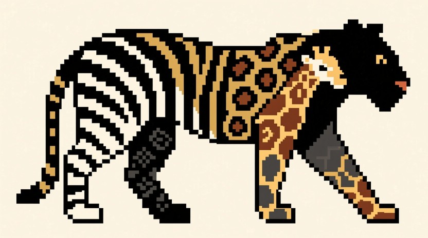 Free Safari Pixel Fusion Photo - Pixel, Art, Retro | Download at StockCake