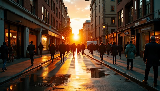 Free Sunset Urban Scene Image - Sunset, City, Street | Download at ...