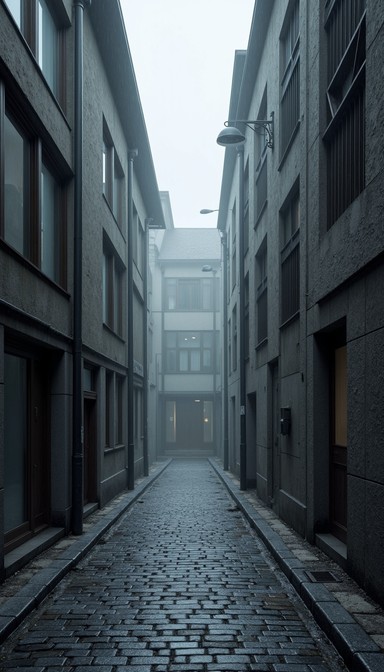 Free Misty Cobblestone Alley Image | Download at StockCake