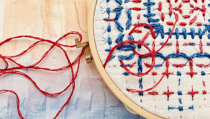 Needle Work Free Scales of Craft Image - Embroidery, Microscopic, Textile ...
