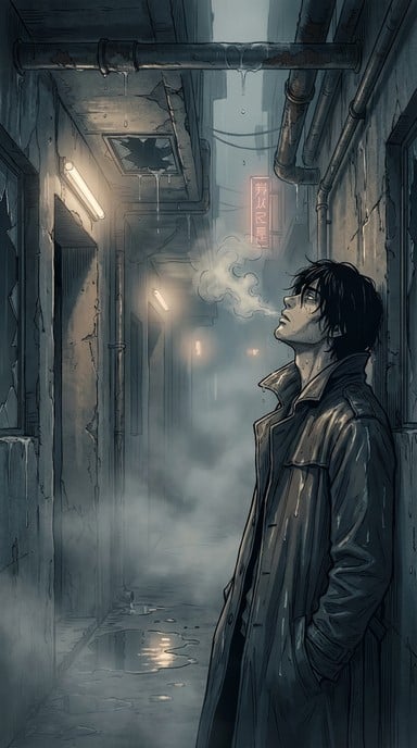 Free Breathing Through Mist Image - Anime, Illustration, Alleyway ...