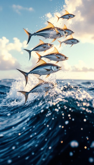 Free Flying Fish Leap Image - Fish, Ocean, Flying | Download at StockCake