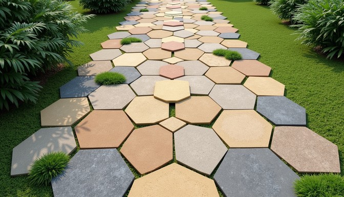 Pathway Hexagonal Download Hexagonal Garden Path Image - Hexagonal, Sandstone, Pathway ...