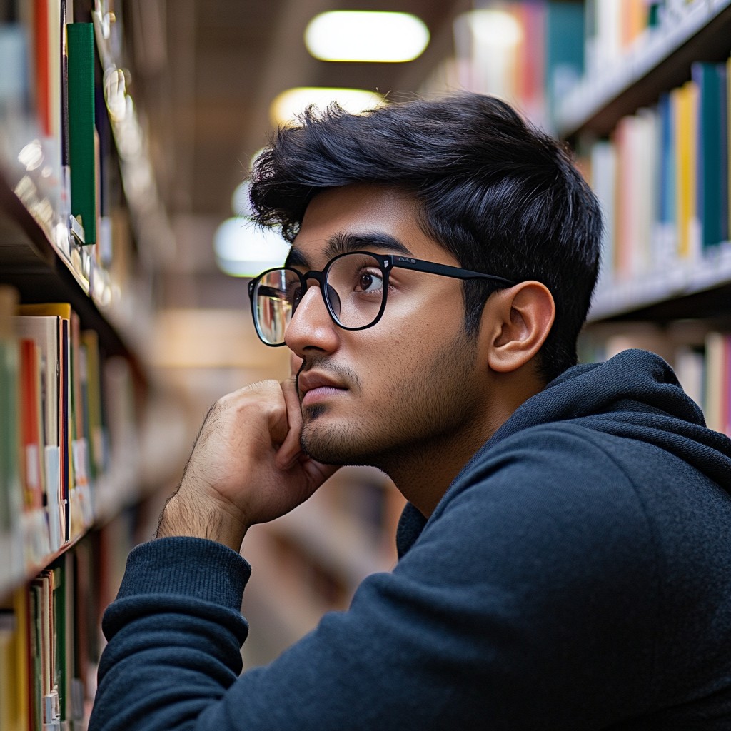 Free Man in Library Image - Man, Library, Books | Download at StockCake