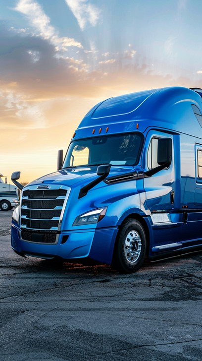Free Sleek Blue Truck Image - Truck, Transportation, Semi | Download at ...