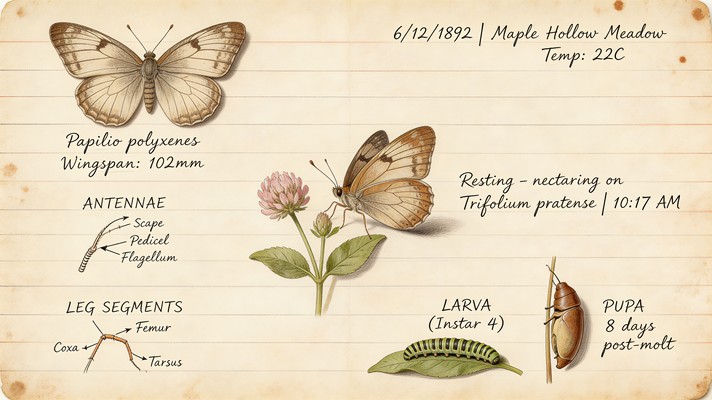 Free Butterfly Life Study Image - Butterfly, Scientific, Illustration ...