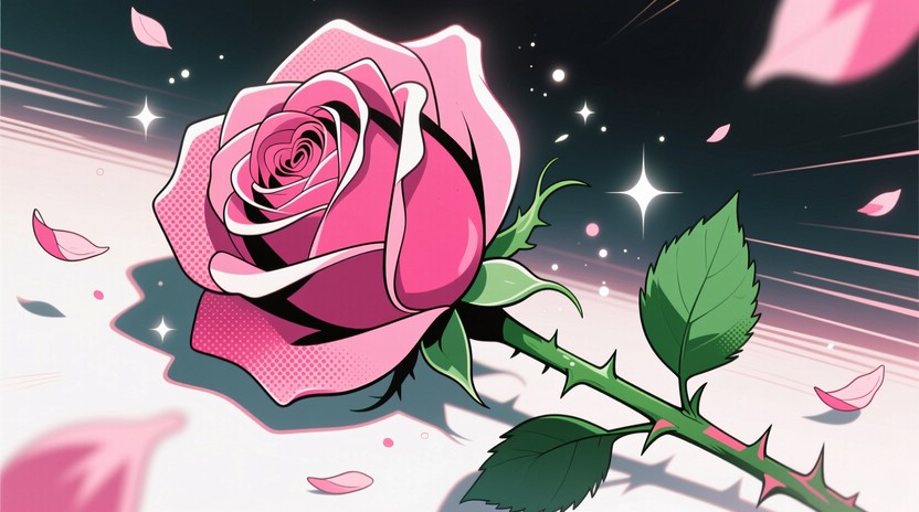 Old Anime Spring Roses Free Anime Rose Garden Image - Anime, Manga, Roses | Download at StockCake