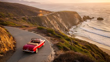 Free Coastal Sunset Drive Image - Sunset, Convertible, Coast | Download ...