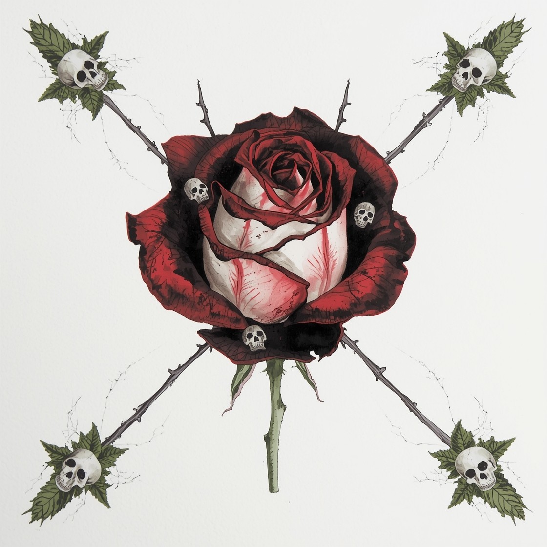 Free Gothic Rose Beauty Image - Gothic, Rose, Skull | Download at StockCake