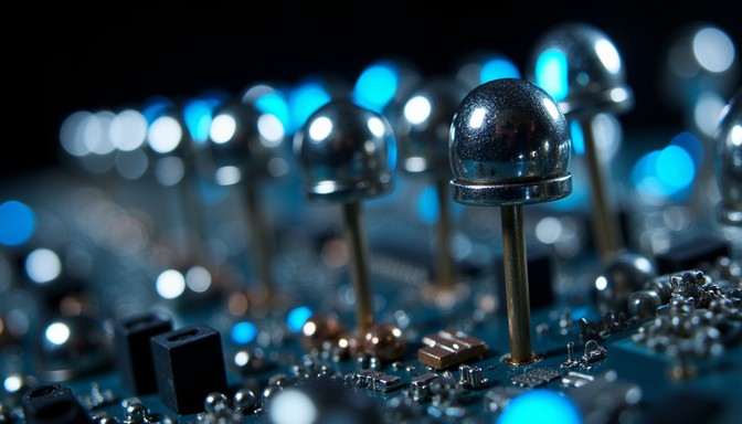 Free Glowing Circuit Components Image - Electronics, Capacitors, Neon ...