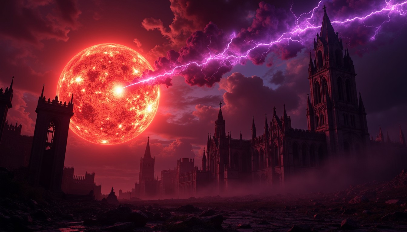 Free Gothic Sun Apocalypse Image - Apocalyptic, Crimson, Cathedral ...