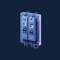 Free Industrial Power Panel Image - Electrical, Isometric, Pixel ...