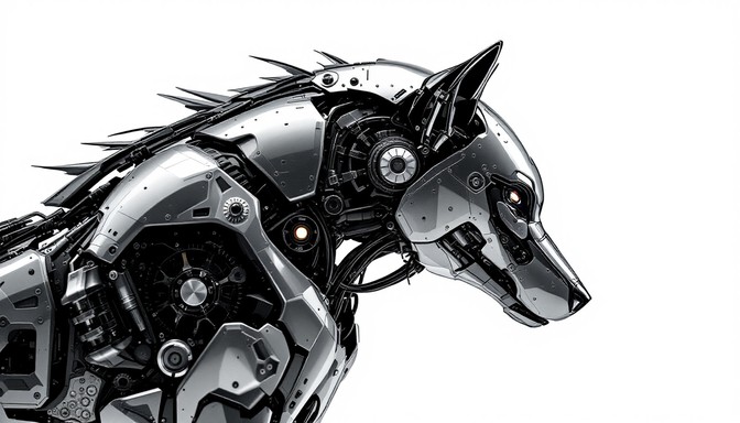 Wolf Like Machine Free Mechanical Wolf Profile Image - Wolf, Robot, Mechanical | Download ...