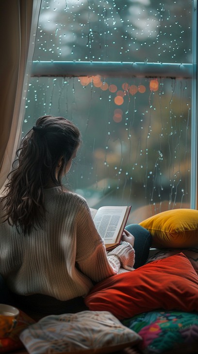 Free Cozy Reading Time Image - Reading, Rain, Window | Download at ...