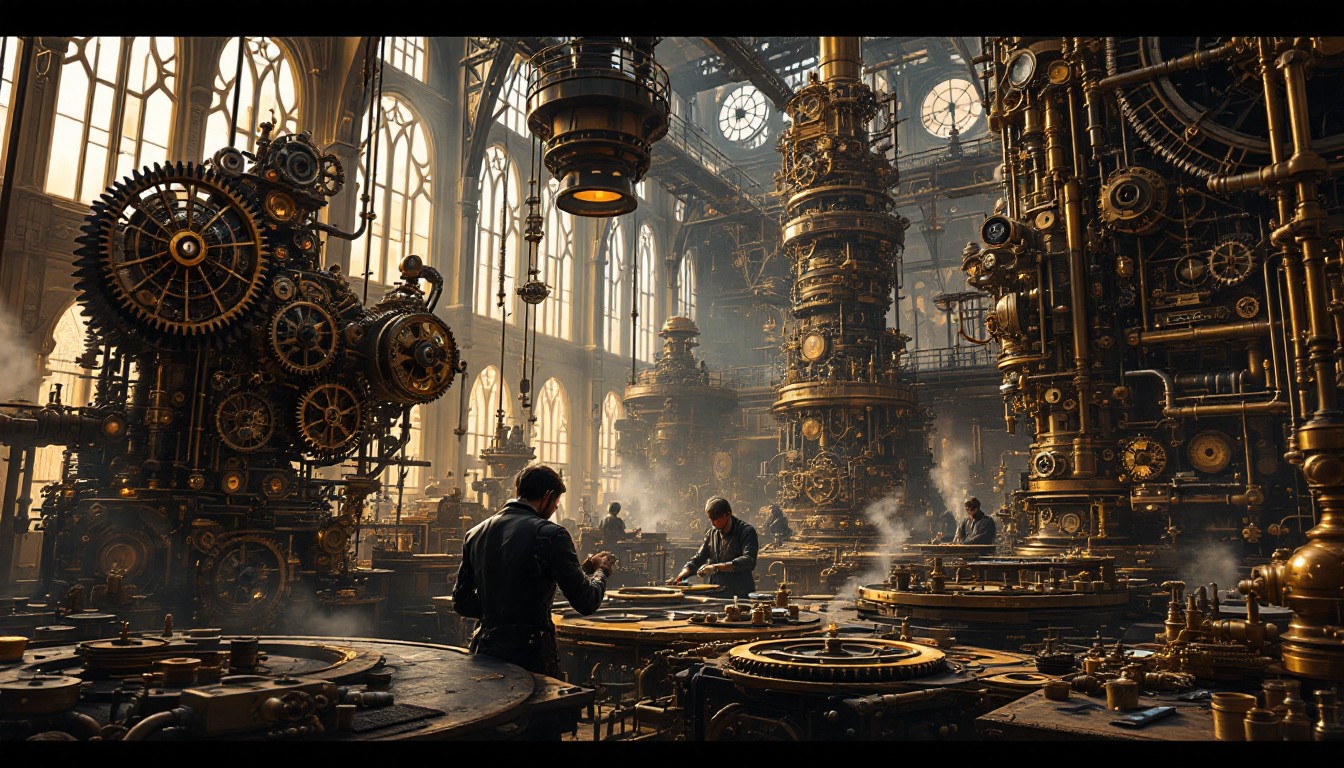Free Clockwork Factory Dreams Image - Steampunk, Clockwork, Factory ...