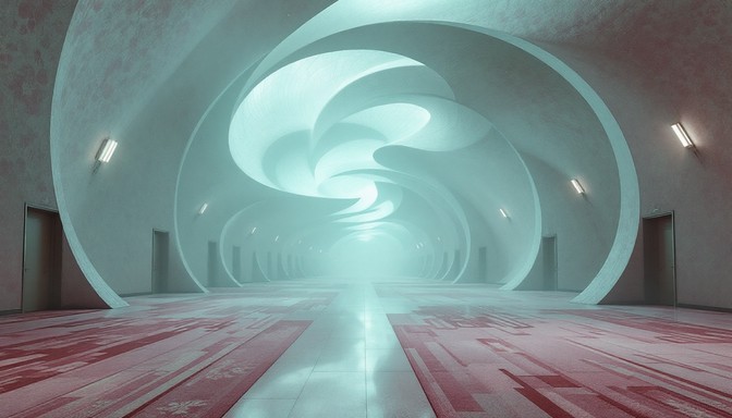 Download Endless Spiraling Corridors Image - Dreamcore, Liminal