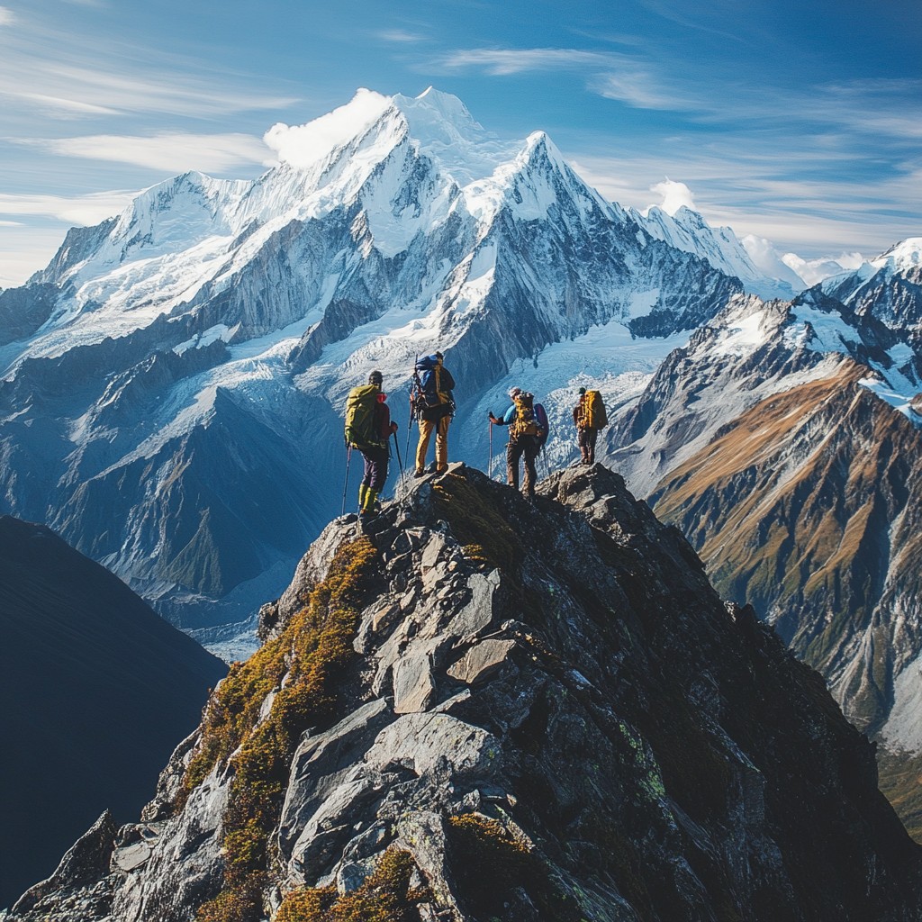 Free Mountain Trekking Adventure Image - Mountains, Hikers, Summit ...