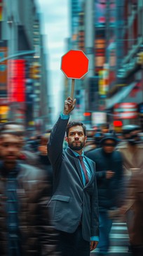 Free Stop Sign Raised Image - Businessman, City, Stop Sign | Download ...