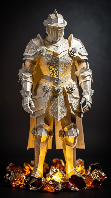 Free Glowing Paper Knight Image - Origami, Knight, Armor | Download at ...
