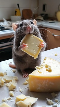 Parmesan Rats Free Rat holding cheese Image - Rat, Cheese, Kitchen | Download at ...