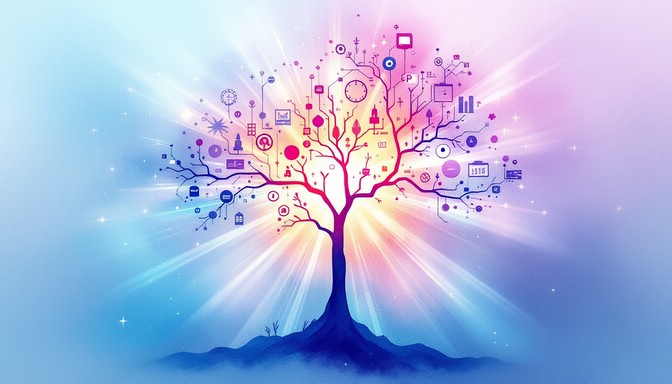 Blue Technology Tree Free Technology Tree Concept Image - Technology, Nature, Tree ...