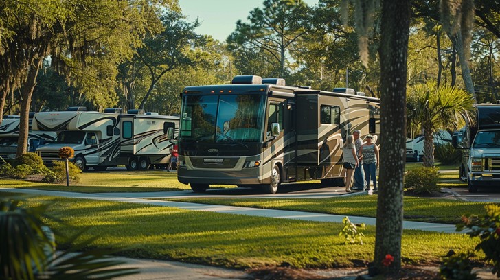 Free RV park life Image - Rv, Park, Trees | Download at StockCake