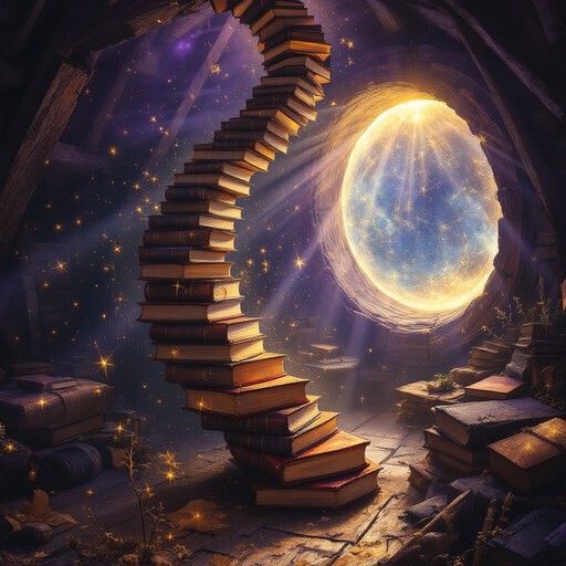 Free Moonlit Magical Library Image - Magical, Books, Moonlight ...