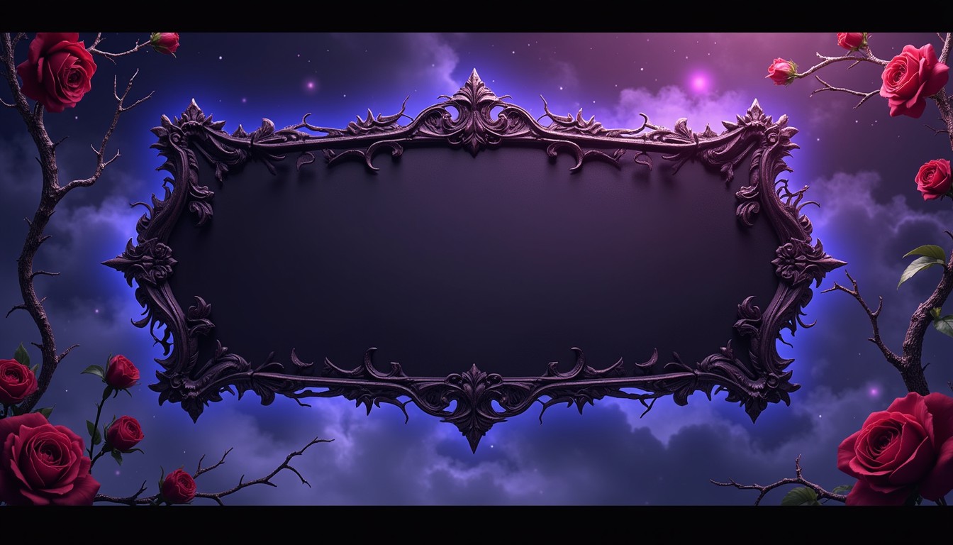 Free Gothic Rose Frame Image - Gothic, Banner, Frame | Download at ...