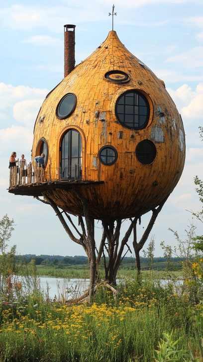 Free Unique treetop house Image - Treehouse, Architecture, Nature ...