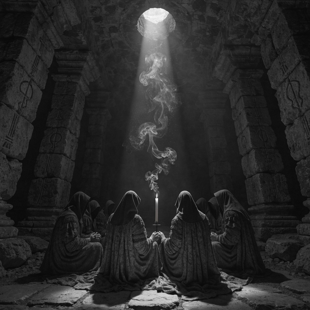 Download Mysterious Ritual Gathering Image - Ritual, Candle, Hooded ...