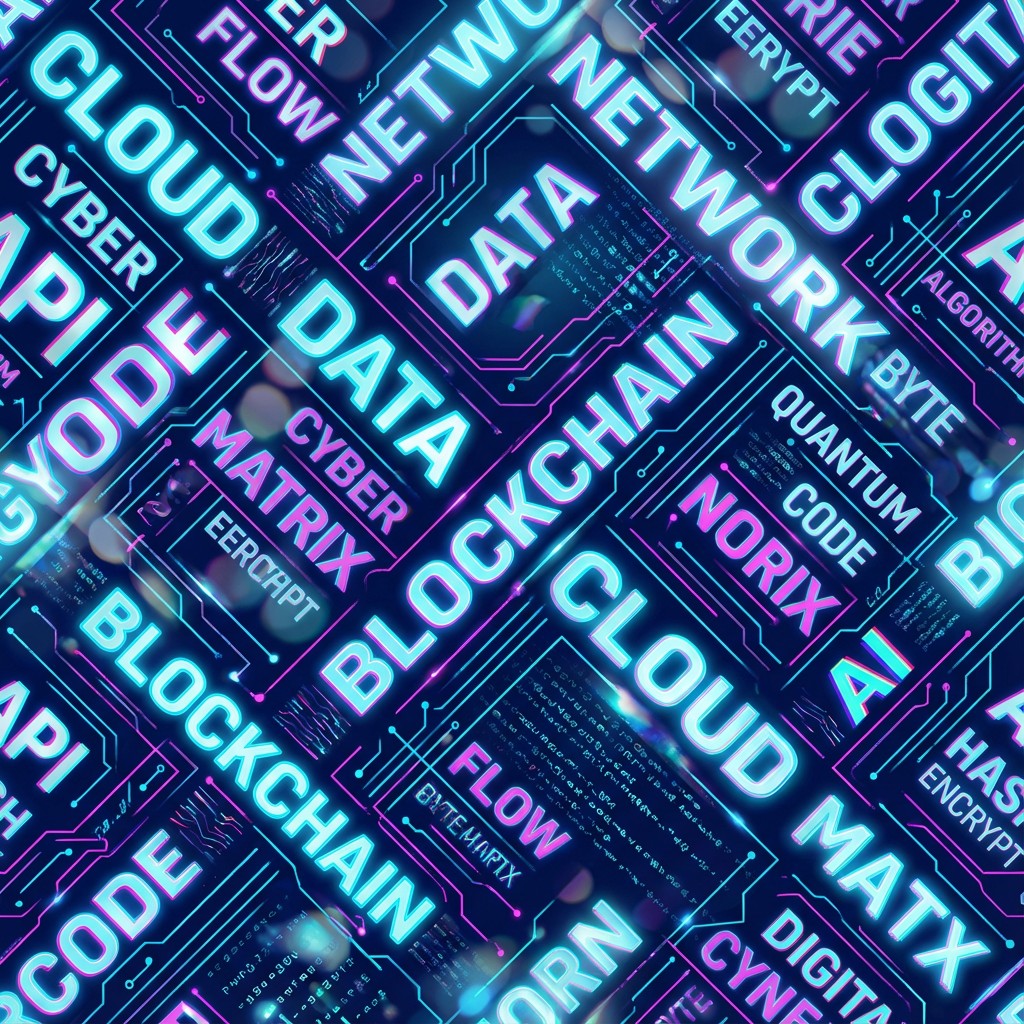 Tech 3 Typography Free Neon Tech Typography Image - Technology, Typography, Pattern ...