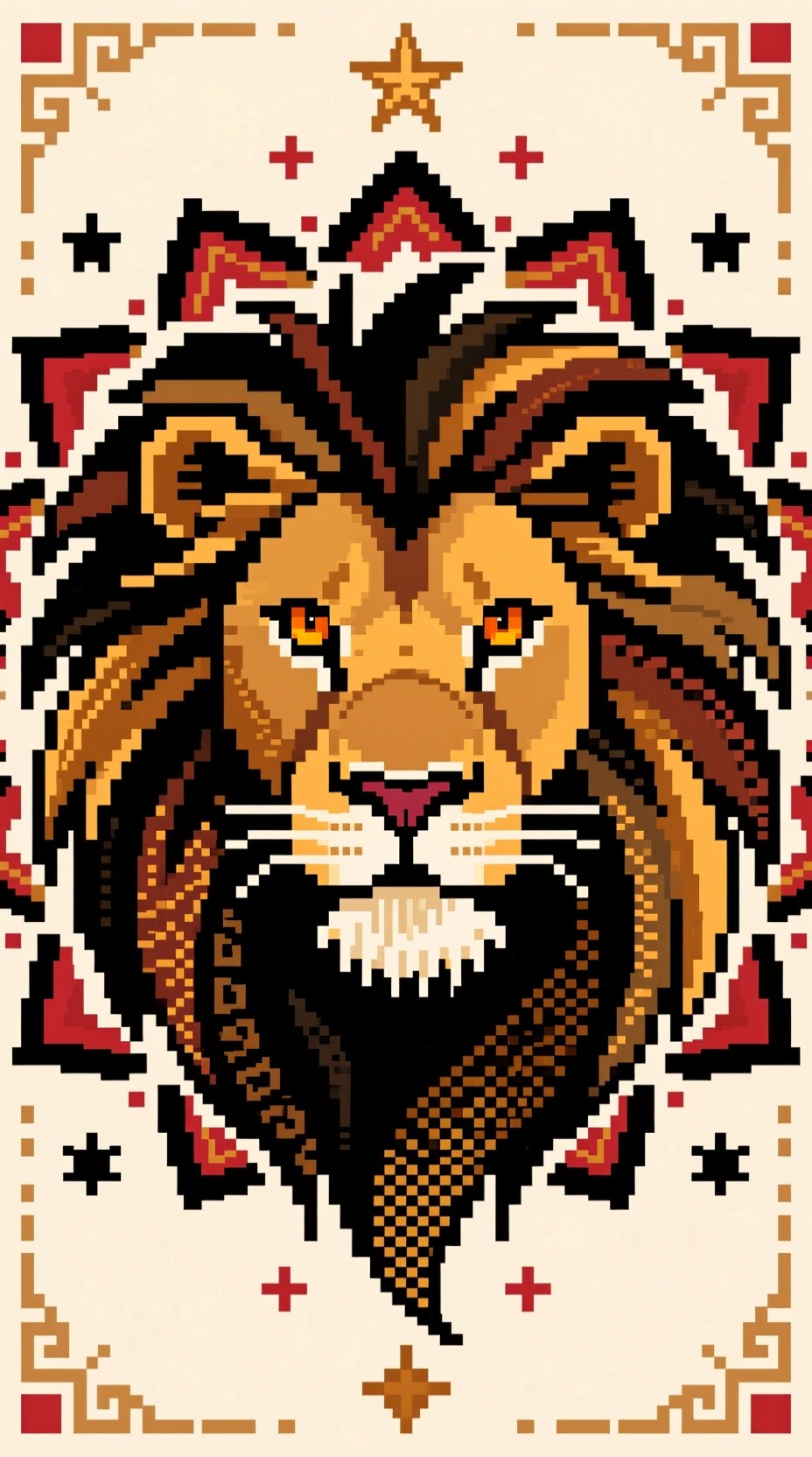 Free Majestic Pixel Lion Image - Lion, Pixel, Tattoo | Download at ...