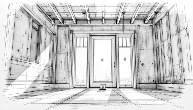 Free Child's Perspective Drawing Image - Architecture, Sketch, Graphite ...
