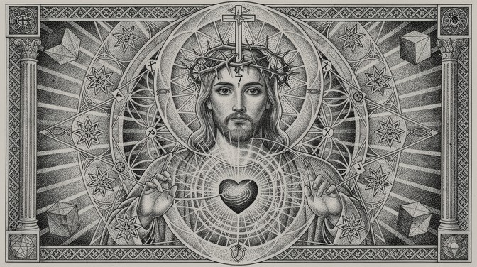 Jesus Geometric Free Sacred Geometric Portrait Image - Jesus, Christ, Blackwork ...