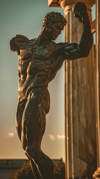 荘厳な石像のポーズの画像をダウンロード - 彫刻, 像, ブロンズ