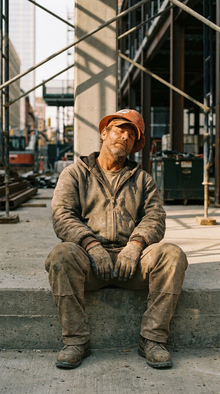 Free Exhausted Worker Rests Image - Construction, Worker, Exhausted ...